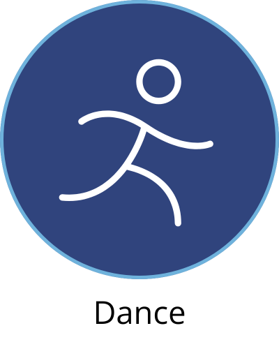 dance navy circle button (png)